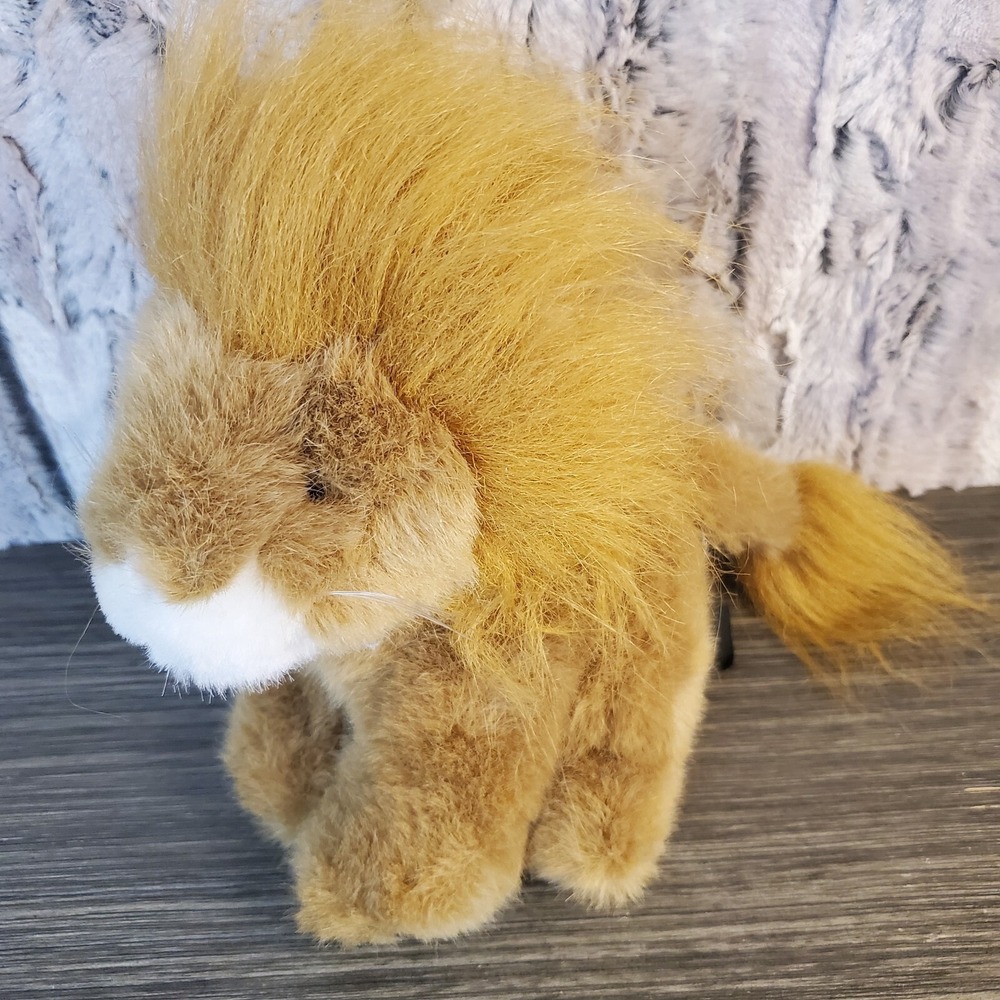 Unipak Tan Male Lion‎ Plush Stuffed Furry Fuzzy Mane 7" Jungle Animal Toy